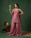 K 1320 By Naisha Chinon Kurti With Bottom Dupatta 